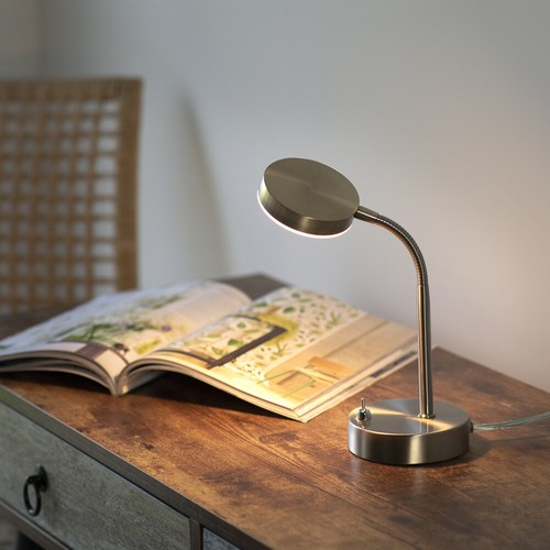 Led tischlampe silber rund - led,